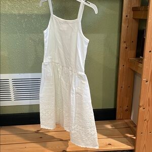 Girls Hanna Anderson White Eyelet Cotton Sundress